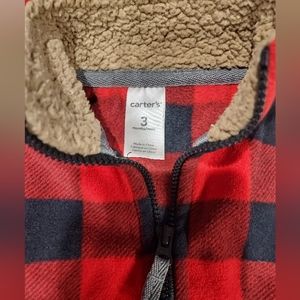 Carters 3 month red plaid vest